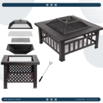 طاولة للشوي 3-في-1